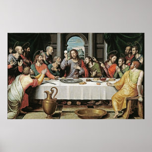 The Last Supper Juan de Juanes Painting Poster