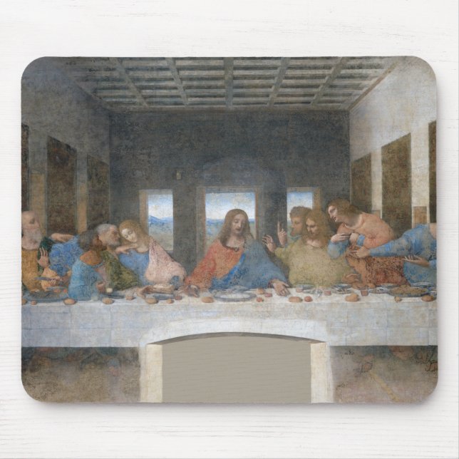 The Last Supper, Leonardo da Vinci, 1495-1498 Mouse Pad (Front)