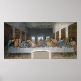 The Last Supper, Leonardo da Vinci, 1495-1498 Poster
