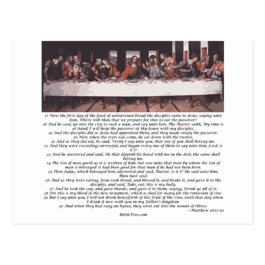 The Last Supper - Matthew 26:17-30 Postcard