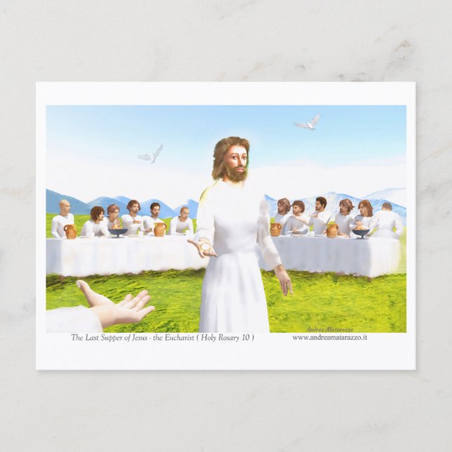 The Last Supper of Jesus - Eucharist Postcard (Front)