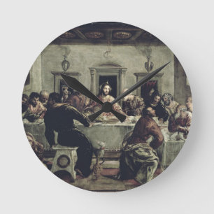 The Last Supper (oil on canvas) 2 Round Clock