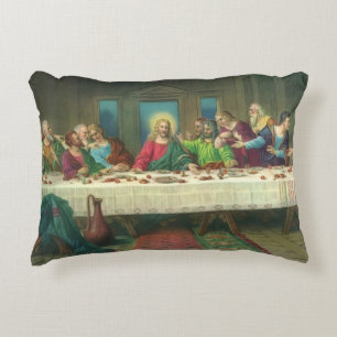 The Last Supper Originally by Leonardo da Vinci Decorative Cushion