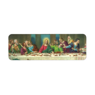 The Last Supper Originally by Leonardo da Vinci Return Address Label