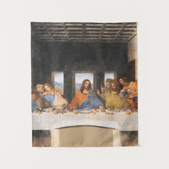 The Last Supper Painting Leonardo Da Vinci Tapestry (Front)