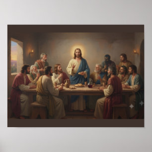 The Last Supper Poster – Jesus Christ and Disciple