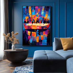 The Last Supper Reimagined – Abstract Geometric  Poster