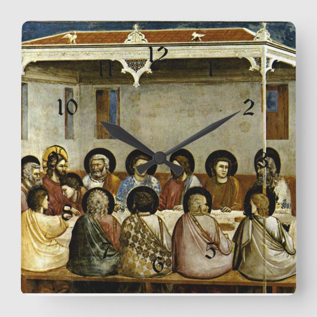 The Last Supper Square Wall Clock (Front)