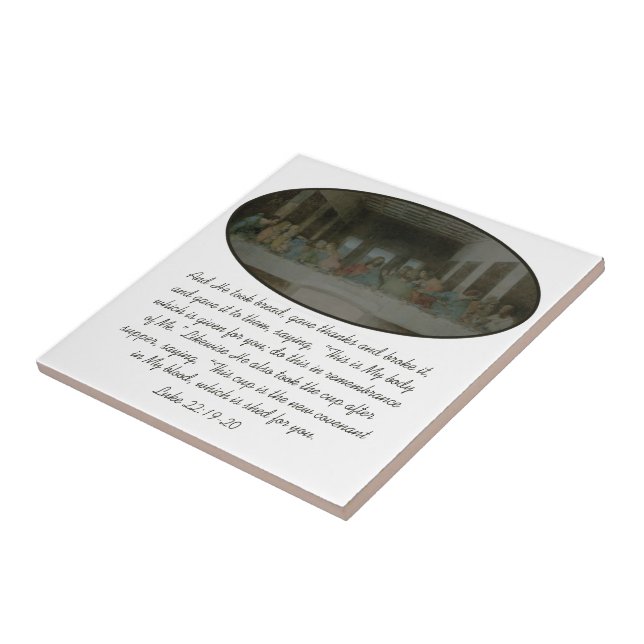 The Last Supper Vintage Ceramic Tile (Side)