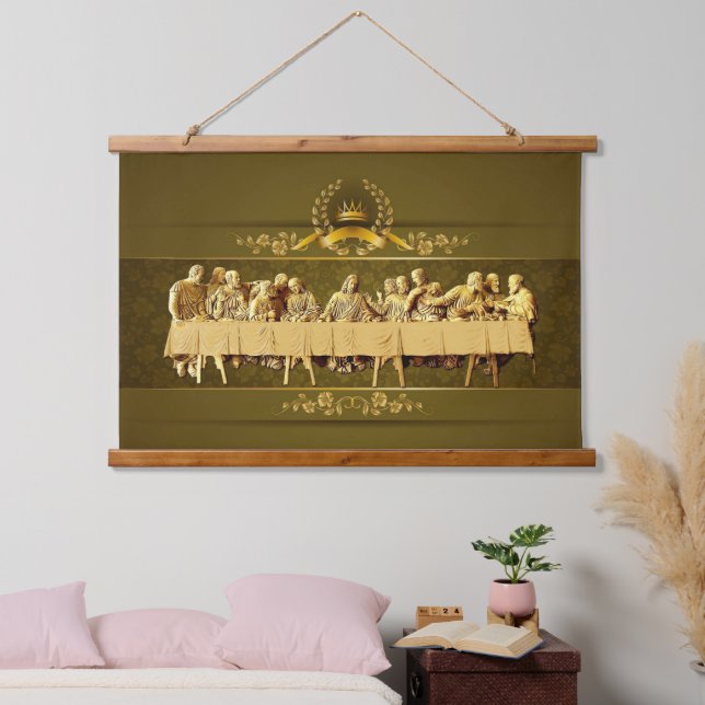 The Last Supper Wood Topped Wall Tapestry (Bedroom)