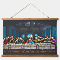 The Last Supper Wood Topped Wall Tapestry