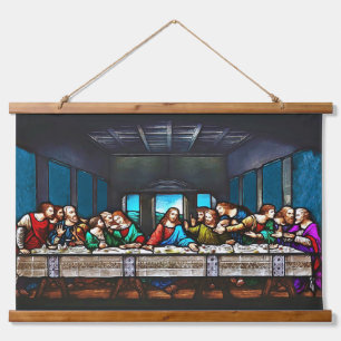 The Last Supper Wood Topped Wall Tapestry