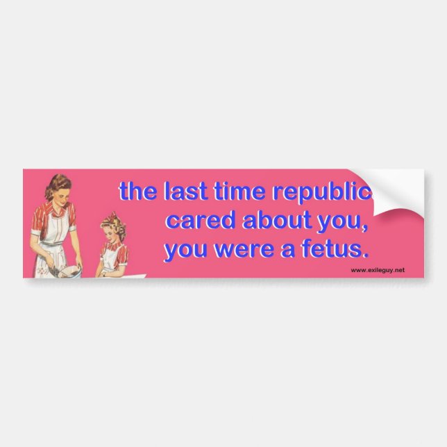 the last time republicans cared about you bumper sticker (Front)