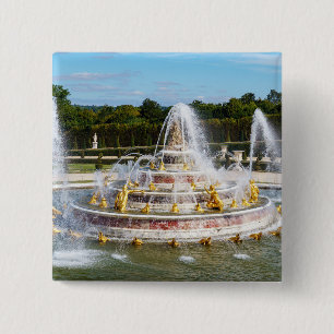 The Latona Fountain in the gardens of Versailles 15 Cm Square Badge