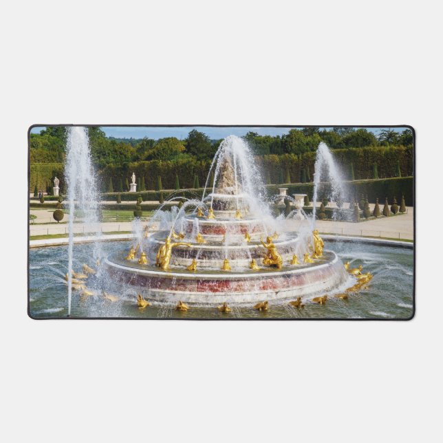 The Latona Fountain in the gardens of Versailles Desk Mat (Front)