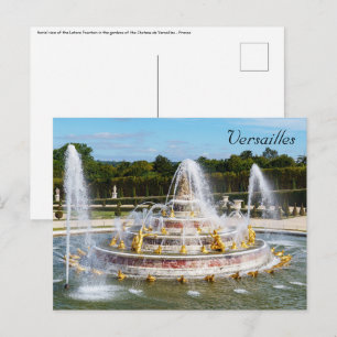 The Latona Fountain in the gardens of Versailles Postcard