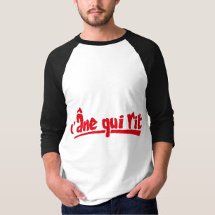 The Laughing Donkey French Text Logo T-Shirt
