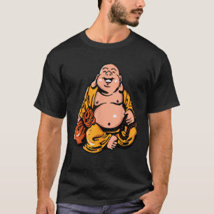 The Laughing Fat Buddha Vector Graphic Smiling Bud T-Shirt