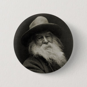 The Laughing Philosopher Poet Walt Whitman 6 Cm Round Badge