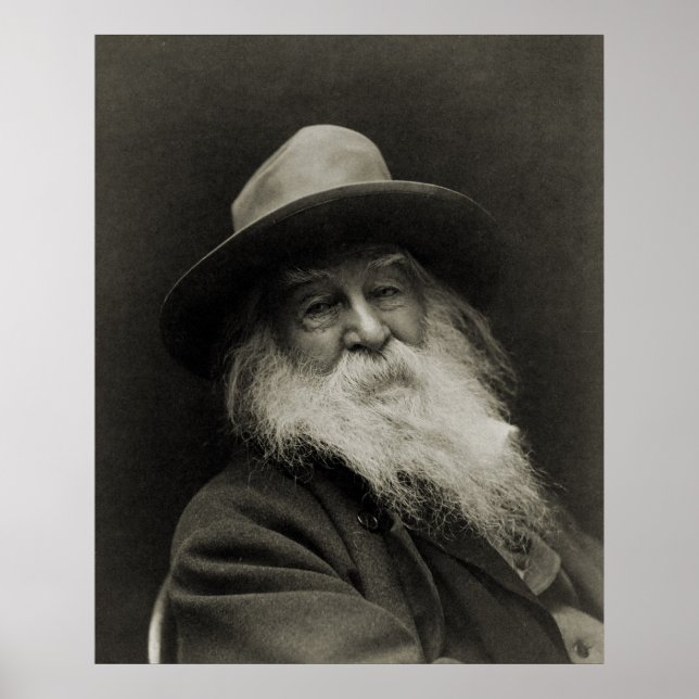 The Laughing Philosopher Poet Walt Whitman Poster (Front)
