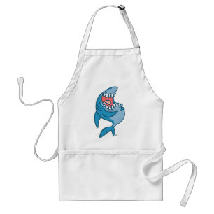 The Laughing Shark cartoon cooking apron