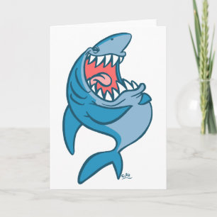 The Laughing Shark cartoon greeting card