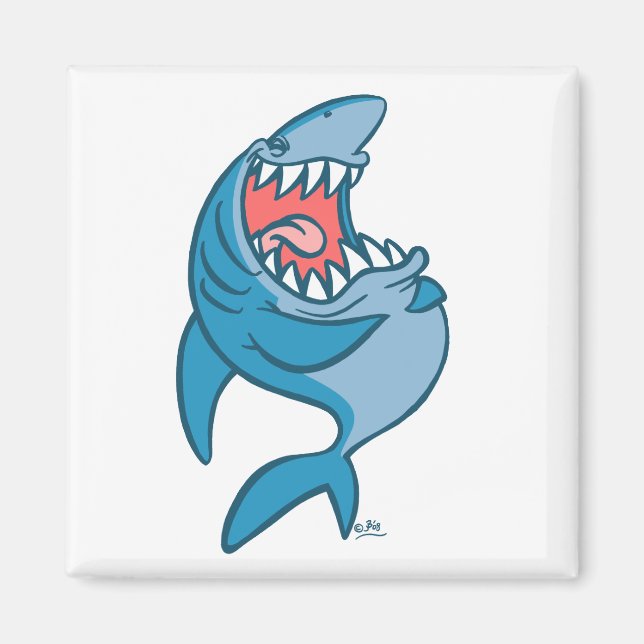 The Laughing Shark cartoon magnet (Front)