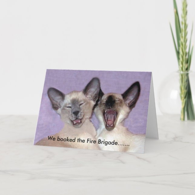 The Laughing Siamese Card (Front)