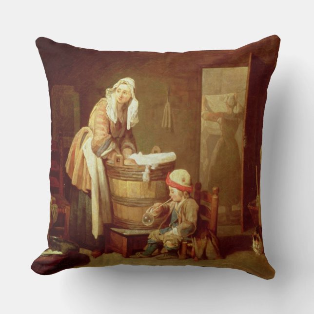 The Laundry Woman Cushion (Front)