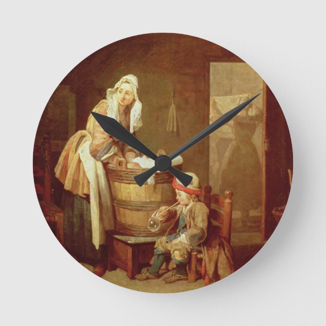 The Laundry Woman Round Clock (Front)
