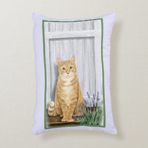 The Lavender Door Ginger Cat Custom Decorative Cushion