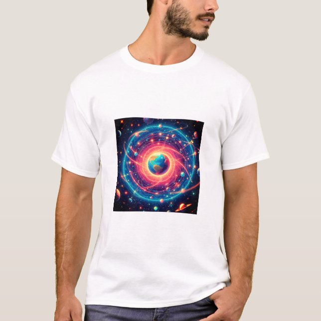 The Law of Attraction Around the Earth T-Shirt (Front)