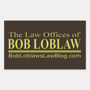 The Law Offices of BOB LOBLAW Rectangular Sticker