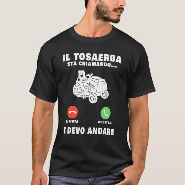 The Lawn Mower Is Calling Gardener T-Shirt (Front)