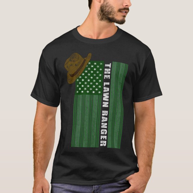 The Lawn Ranger Mowing T-Shirt (Front)