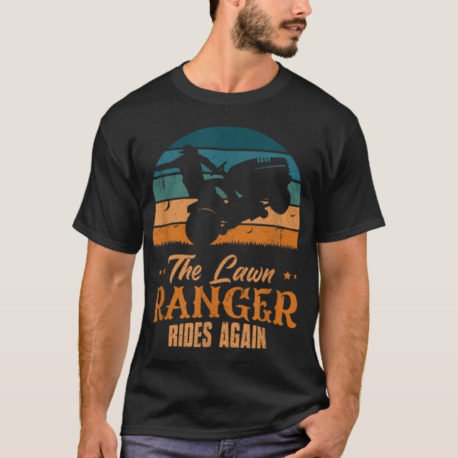 The Lawn Ranger Rides Again Garden Power Cutting M T-Shirt (Front)