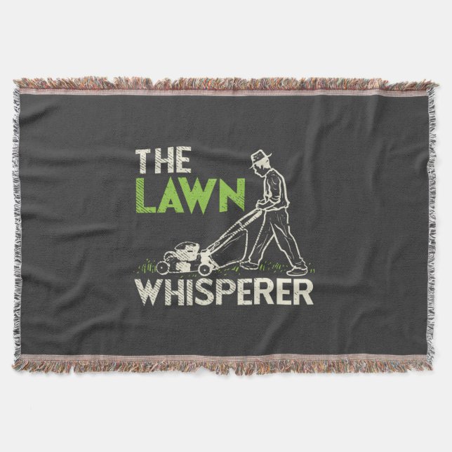 The Lawn Whisperer Throw Blanket (Front)