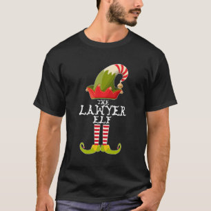 The Lawyer Elf Funny Christmas Gift Matching Famil T-Shirt