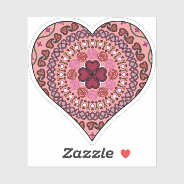 The Layers of the Heart Contour Sticker (Sheet)