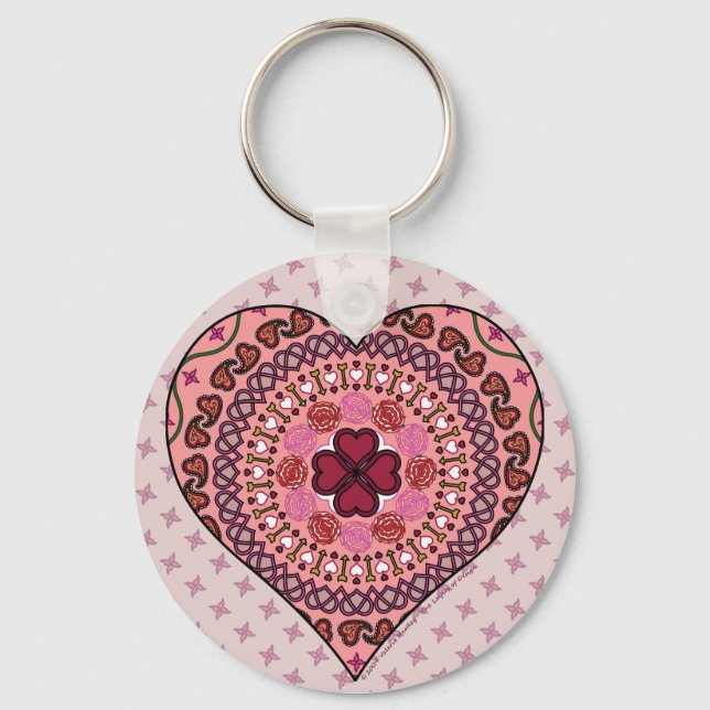 The Layers of the Heart Keychain (Front)