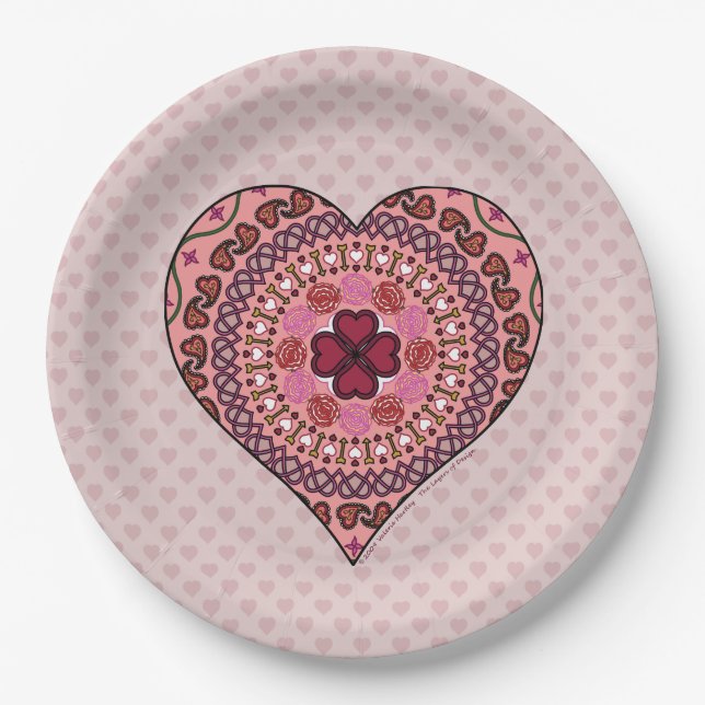 The Layers of the Heart Paper Plate (Front)