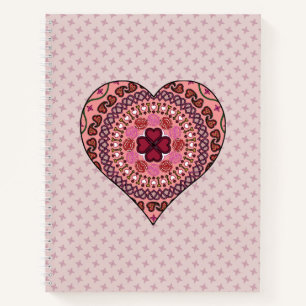 The Layers of the Heart Spiral Notebook