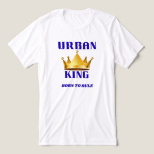 THE LEADER ROYAL BLUE WHITE URBAN GRAPHIC MEN'S Tri-Blend SHIRT