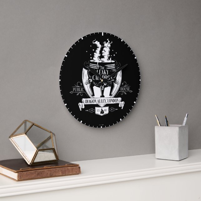 THE LEAKY CAULDRON™ Shop Graphic Large Clock (Office)