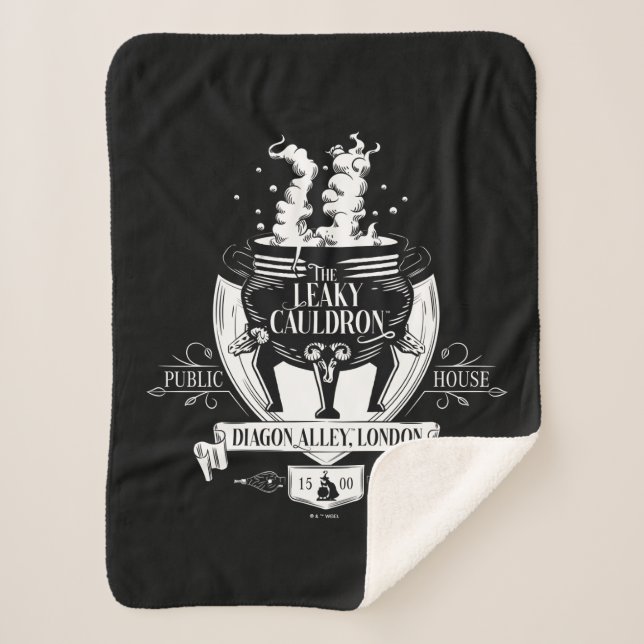 THE LEAKY CAULDRON™ Shop Graphic Sherpa Blanket (Front)
