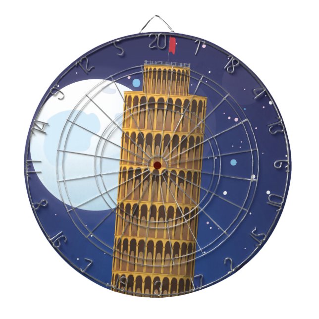 The Leaning Tower of Pisa Dartboard (Front)