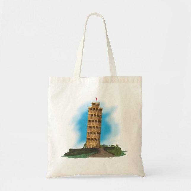 The Leaning Tower of Pisa Tote Bag (Front)