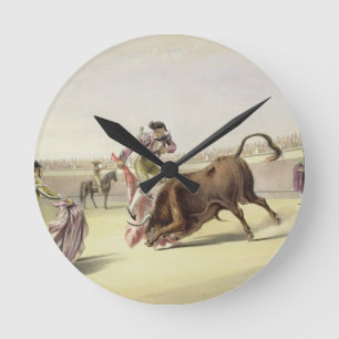 The Leap or Salta Tras Cuernos, 1865 (colour litho Round Clock