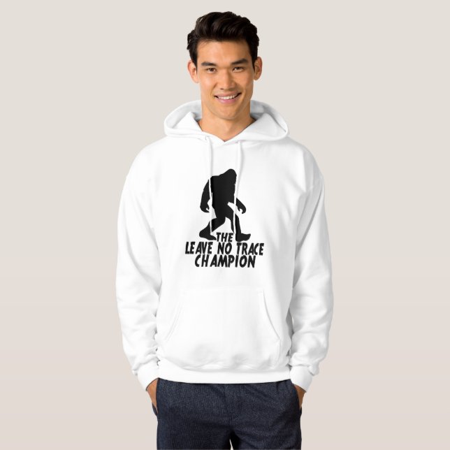 The Leave No Trace Champion Funny Bigfoot Hoodie (Front Full)