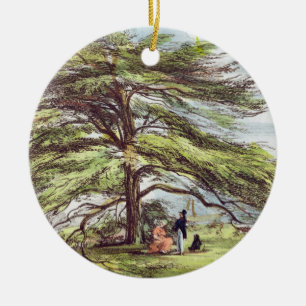 The Lebanon Cedar Tree in the Arboretum, Kew Garde Ceramic Ornament